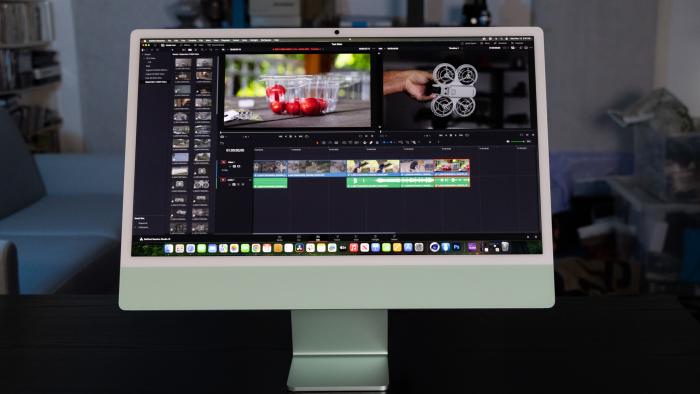 Content creation apps like DaVinci Resolve Studio now run briskly on iMac. 