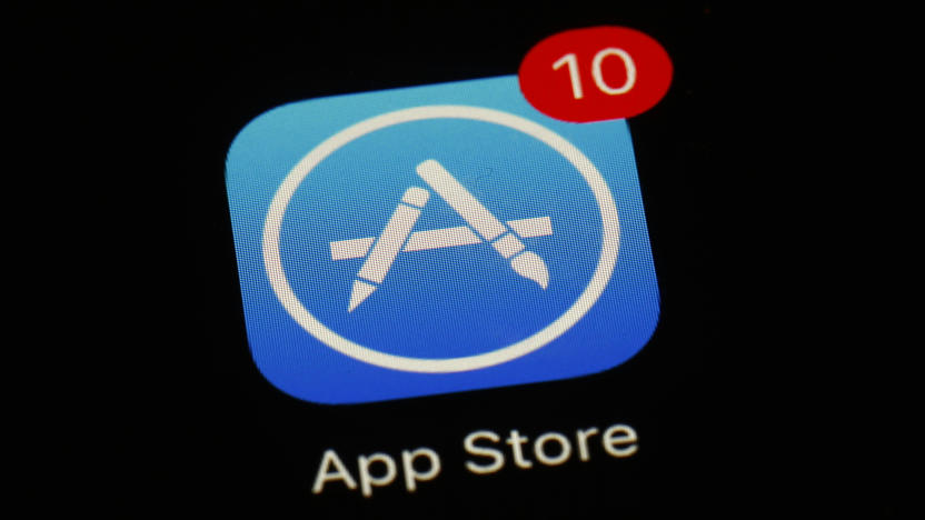 FILE - Apple's App Store icon is displayed on an iPad in Baltimore, March 19, 2018. Apple has unveiled a sweeping plan to tear down some of the competitive barriers that it has built around its lucrative iPhone franchise. The announcement Thursday, Jan. 25, 2024, comes as it moves to comply with upcoming European regulations aimed at giving consumers the choice to use alternative app stores. (AP Photo/Patrick Semansky, File)